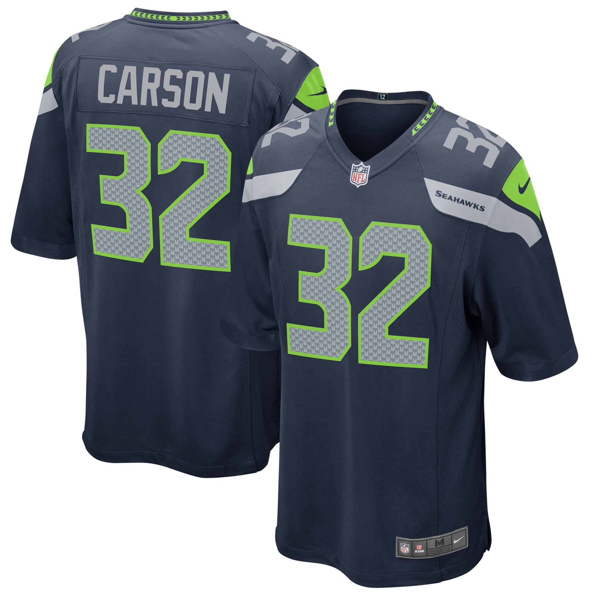 Chris Carson Seattle Seahawks Game Jersey – College Navy NFL