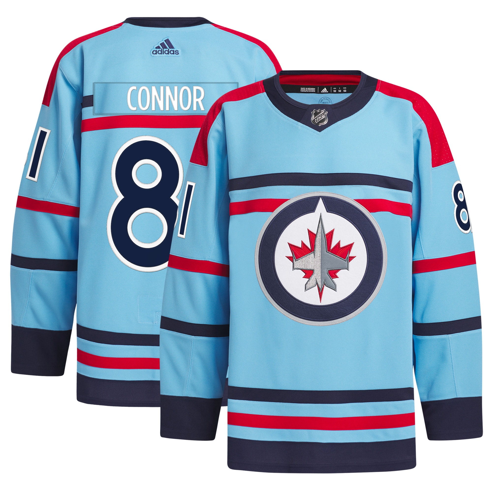 Kyle Connor Winnipeg Jets Anniversary Primegreen Authentic Player Jersey – Light Blue