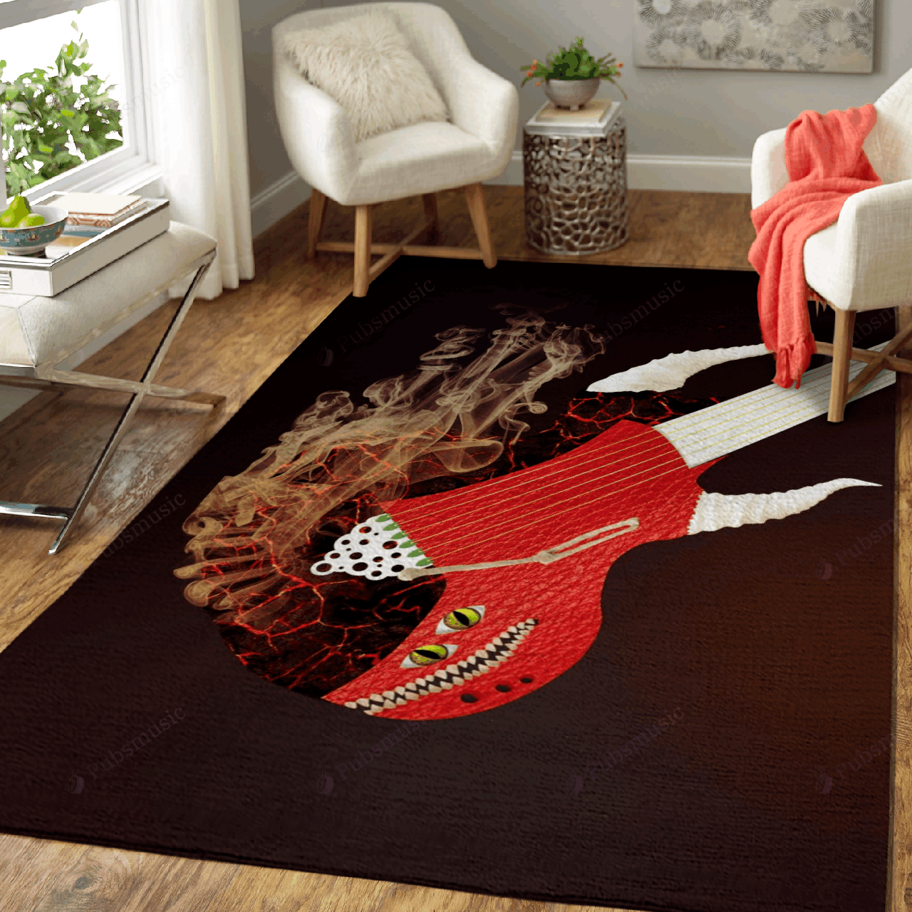 EGuitar from Hell – Music Instruments Art For Fans Area Rug Carpet