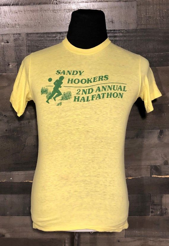 Vintage Sandy Hookers 2Nd Annual Halfathon New Jersey 1980S 80S Shirt Vintage 80S Running Race 80S Marathon Shirt