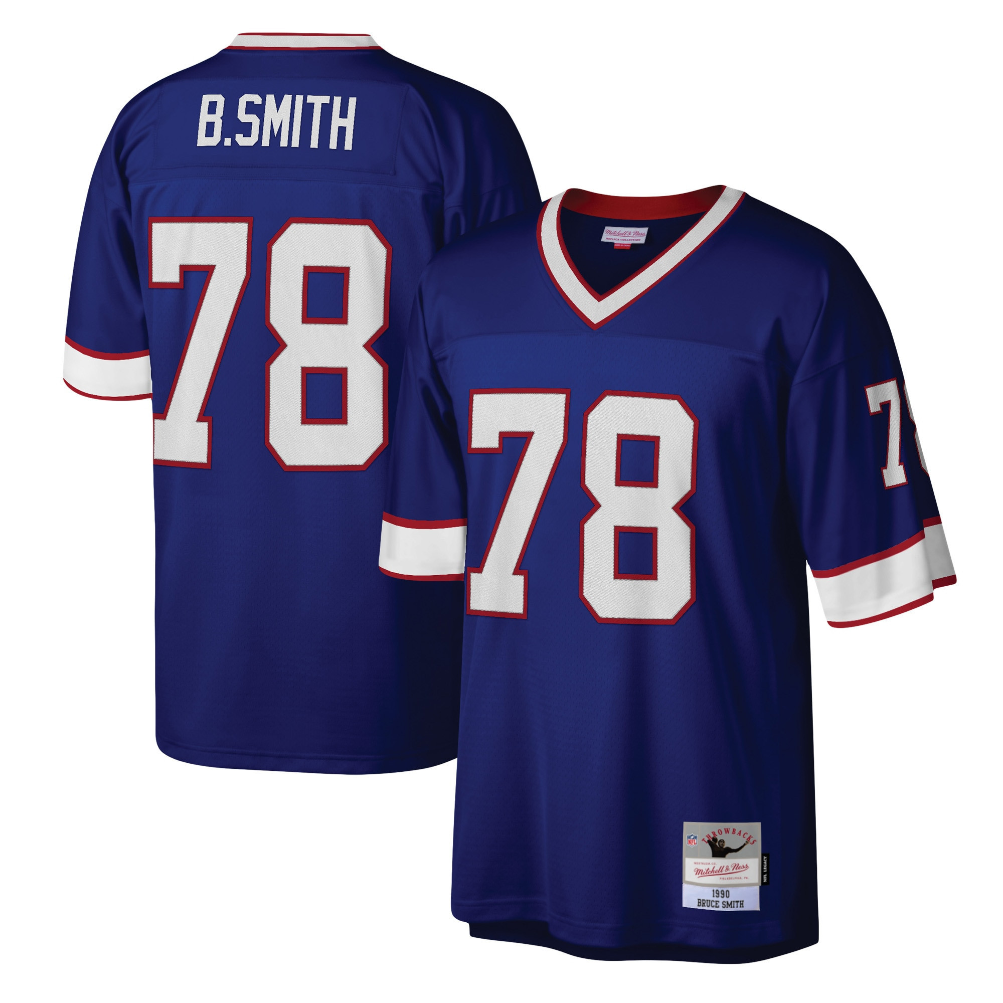 Bruce Smith Buffalo Bills Mitchell & Ness 1990 Legacy Replica Jersey – Royal NFL