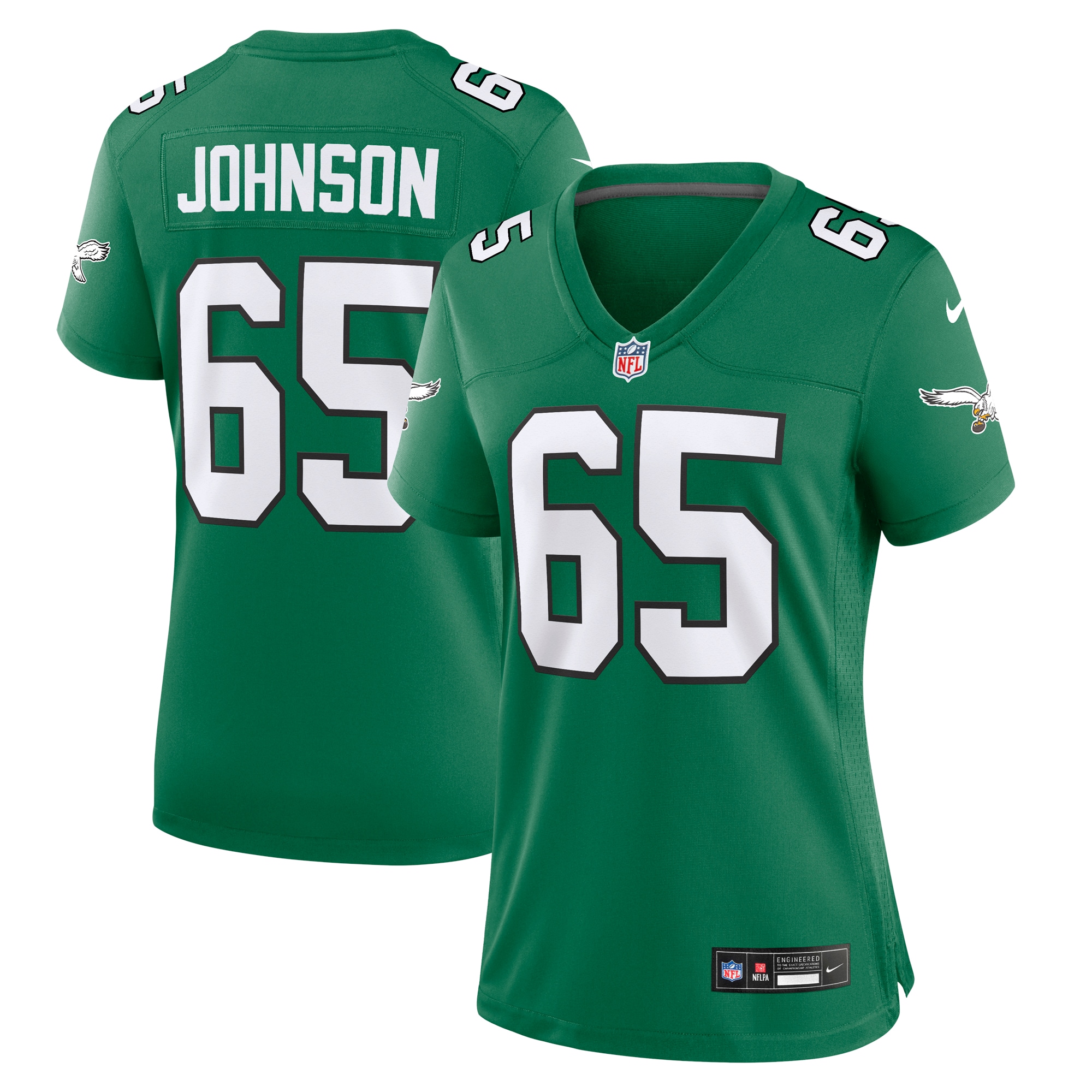 Lane Johnson Philadelphia Eagles Women's Alternate Game Jersey – Kelly Green