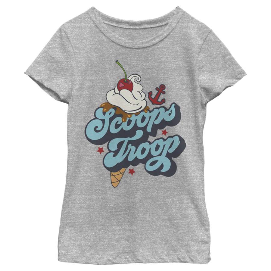 Stranger Things Girl’s Scoops Troop Ice  T Shirt