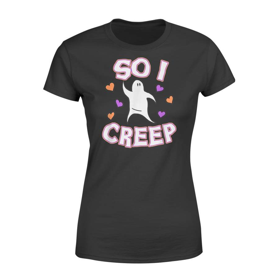 2019 Halloween So I creep Ghost Hearts – Standard Women’s T-shirt