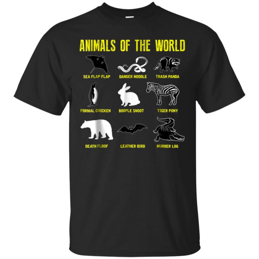 AGR Animals Of The World Funny Humor Vintage Gift T-Shirt