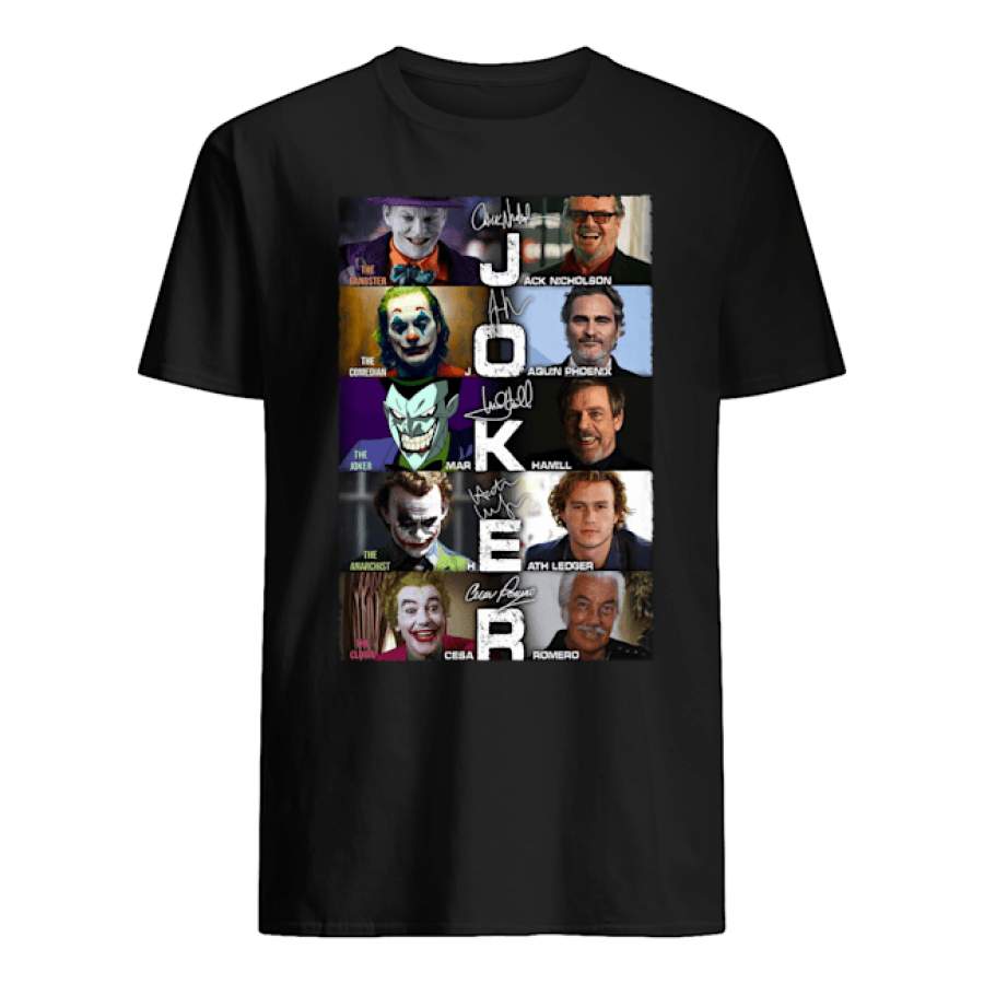 Joker The Gangster Jack Nicholson The Comedian Joaquin Phoenix Signatures Shirt