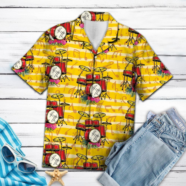 Drum Set Hawaii Shirt For Men Women Ha18594