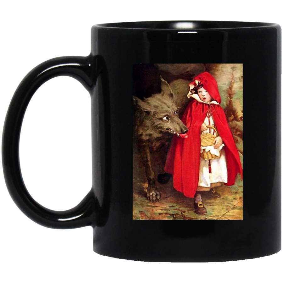 Vintage Fairytales Bad Wolf and Little Red Riding Hood Coffee Mug