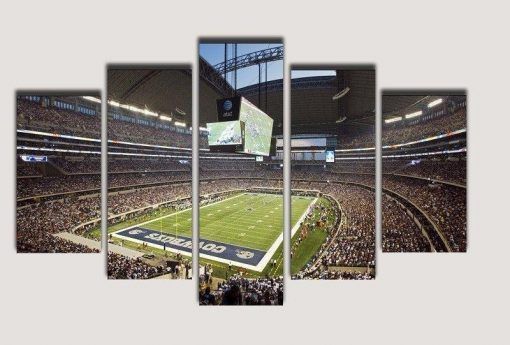 Dallas Cowboys AtT Stadium Sport 5 Panel Canvas Art Wall Decor