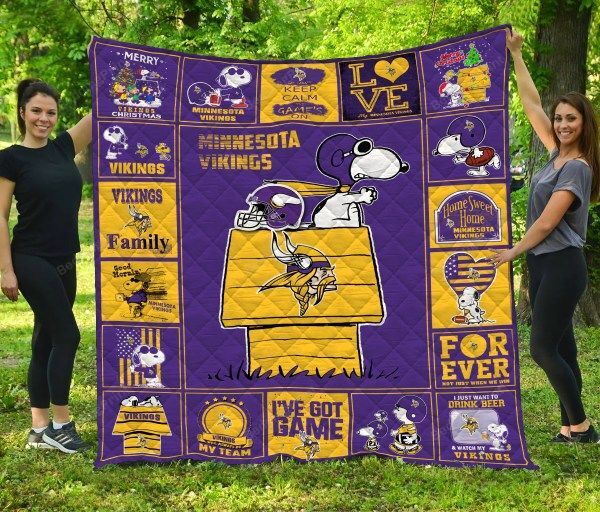 Minnesota Vikings 1 Quilt Blanket Fan Made