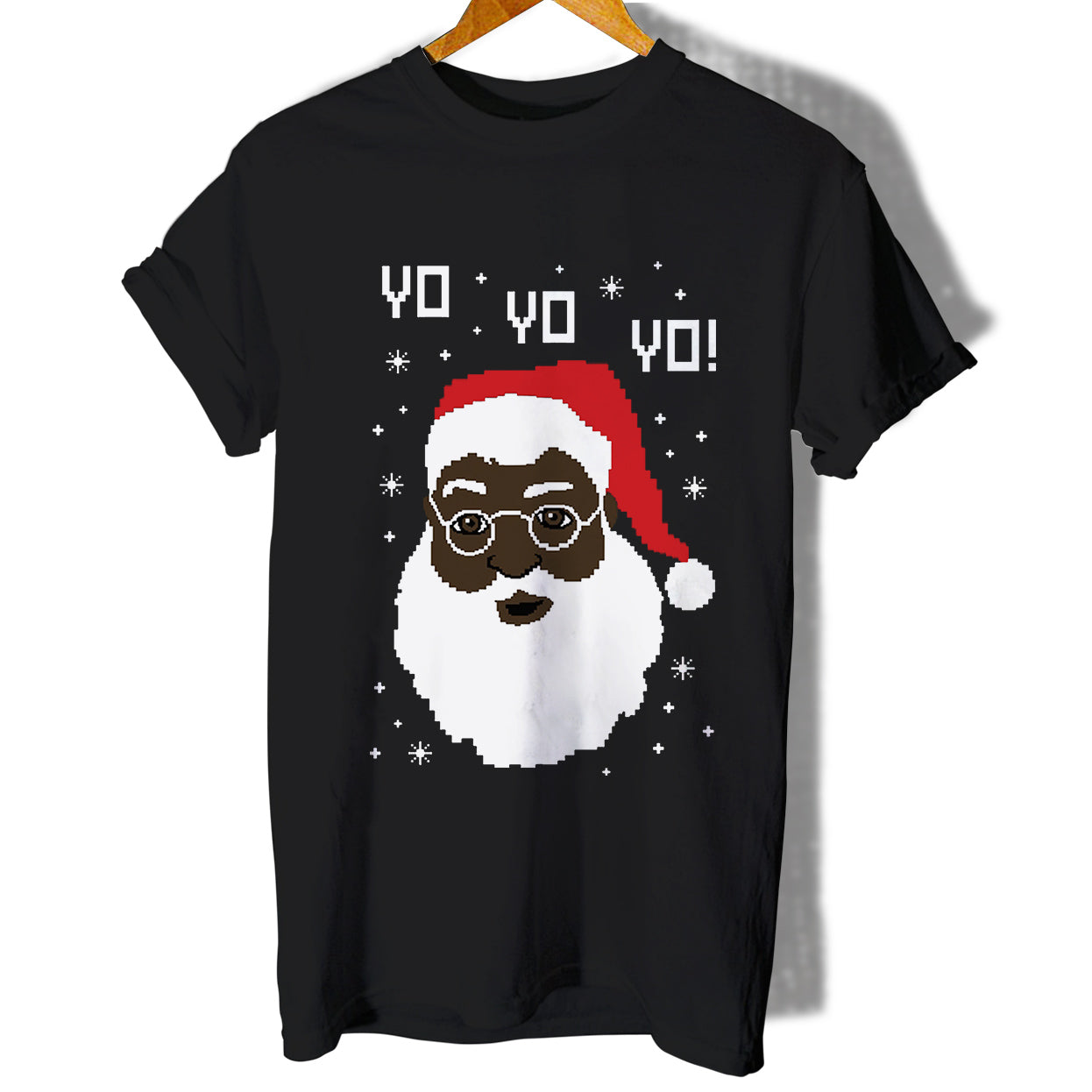 Yo Yo Yo Black Santa Ugly Christmas Women T-Shirt