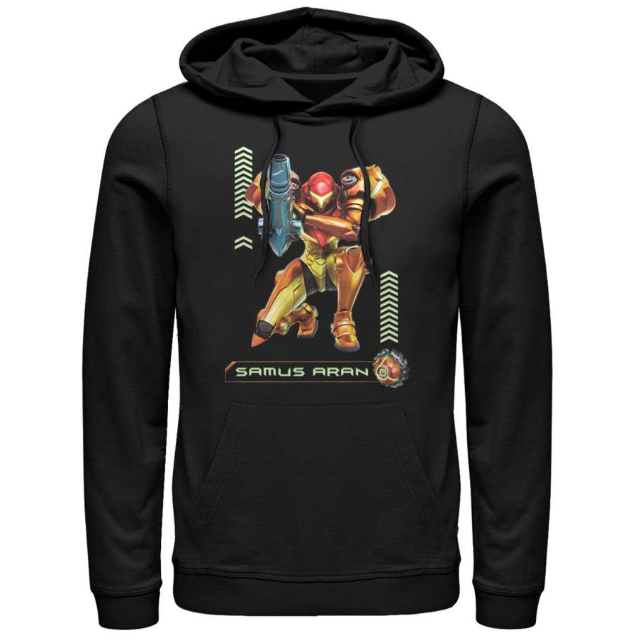 Nintendo Men’s Metroid Samus Pose  Lightweight Hoodie