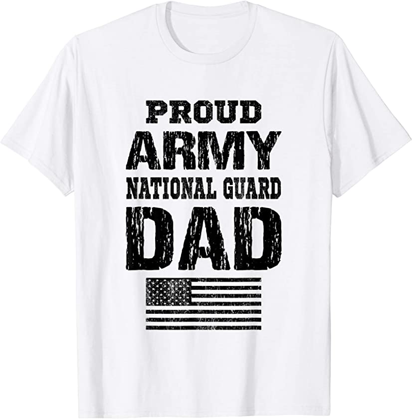 Vintage Proud Army National Guard Dad U.S Military Gift T-Shirt