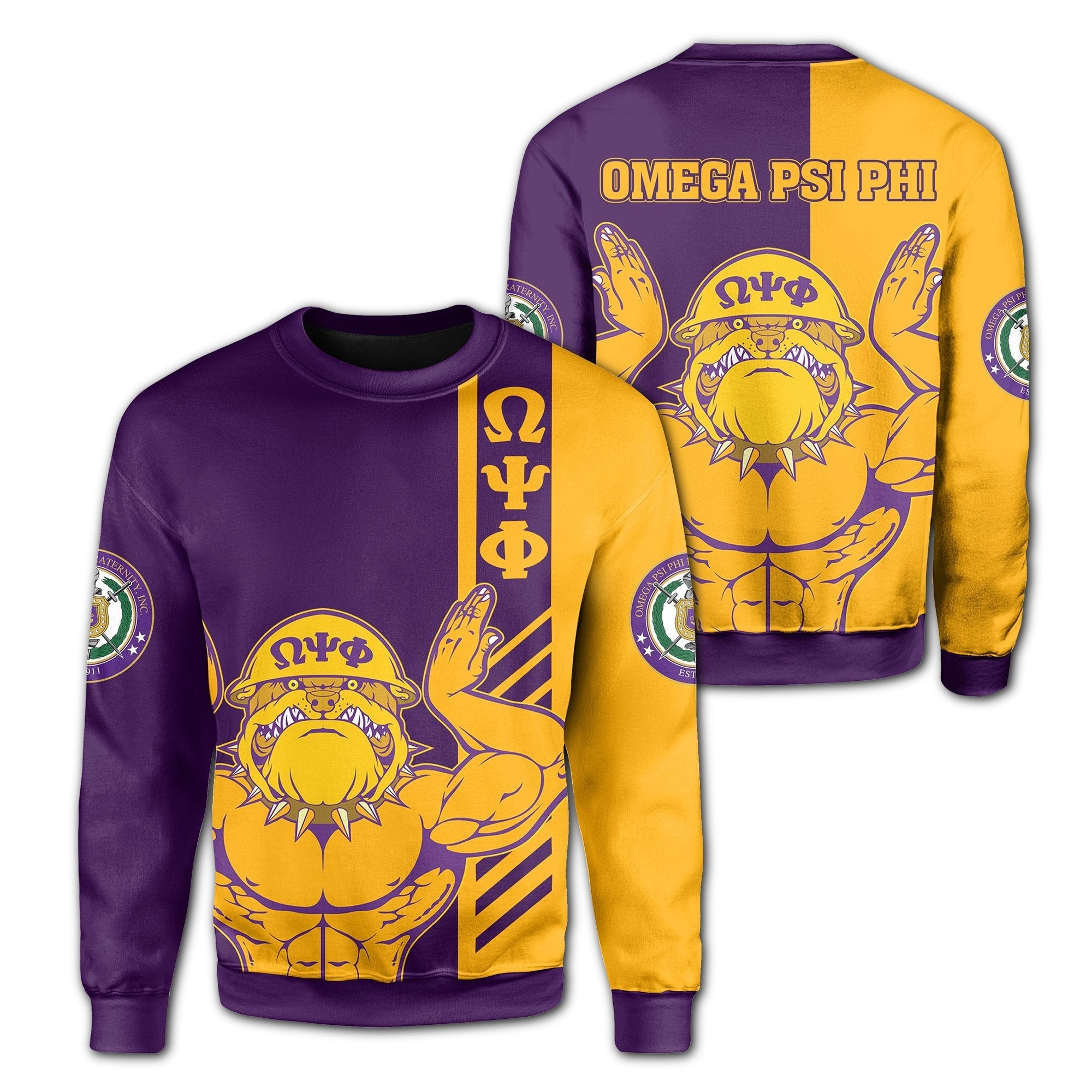 Fraternity Sweatshirt – Omega Psi Phi Bull Dogs – Lang Style