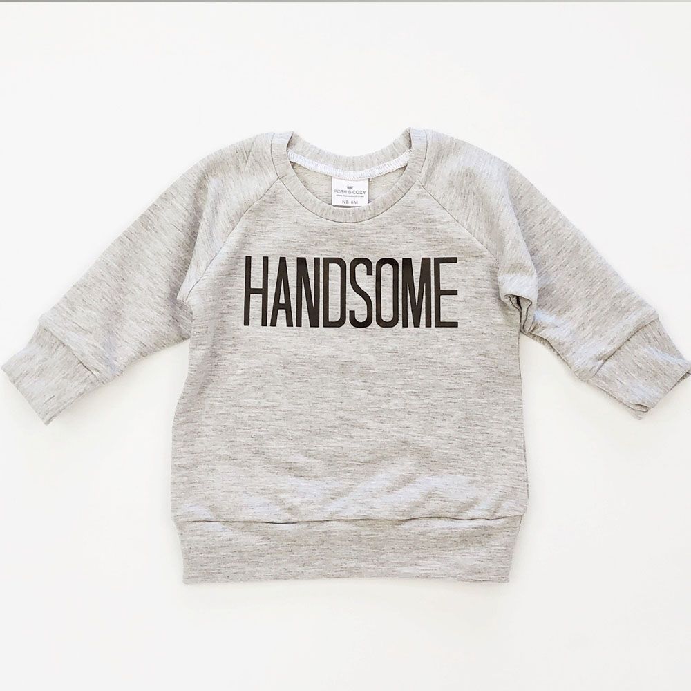 You Crewneck Infant Handsome Heather Grey 6 12M Shirt