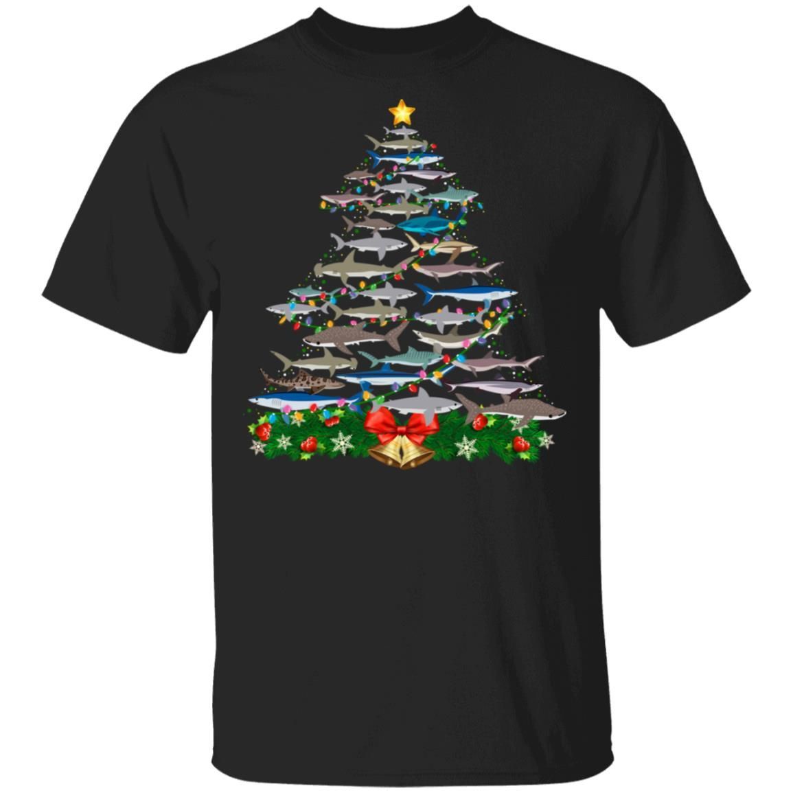 Shark Christmas Tree Shirt Shark Lovers Shirts – Cool Amazing Fashion