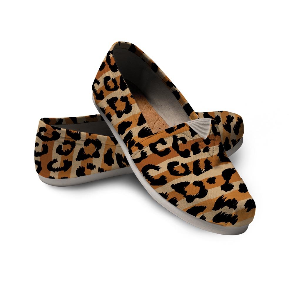 Striped Leopard Canvas Shoes