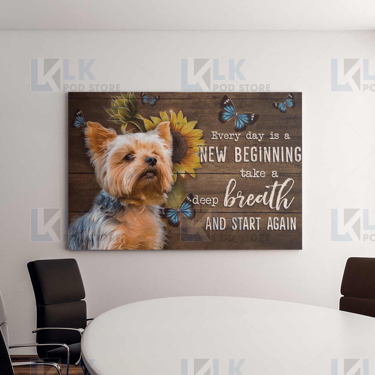 YORKSHIRE – CANVAS New Beginning [11-P] | Framed, Best Gift, Pet Lover, Housewarming, Wall Art Print, Home Decor