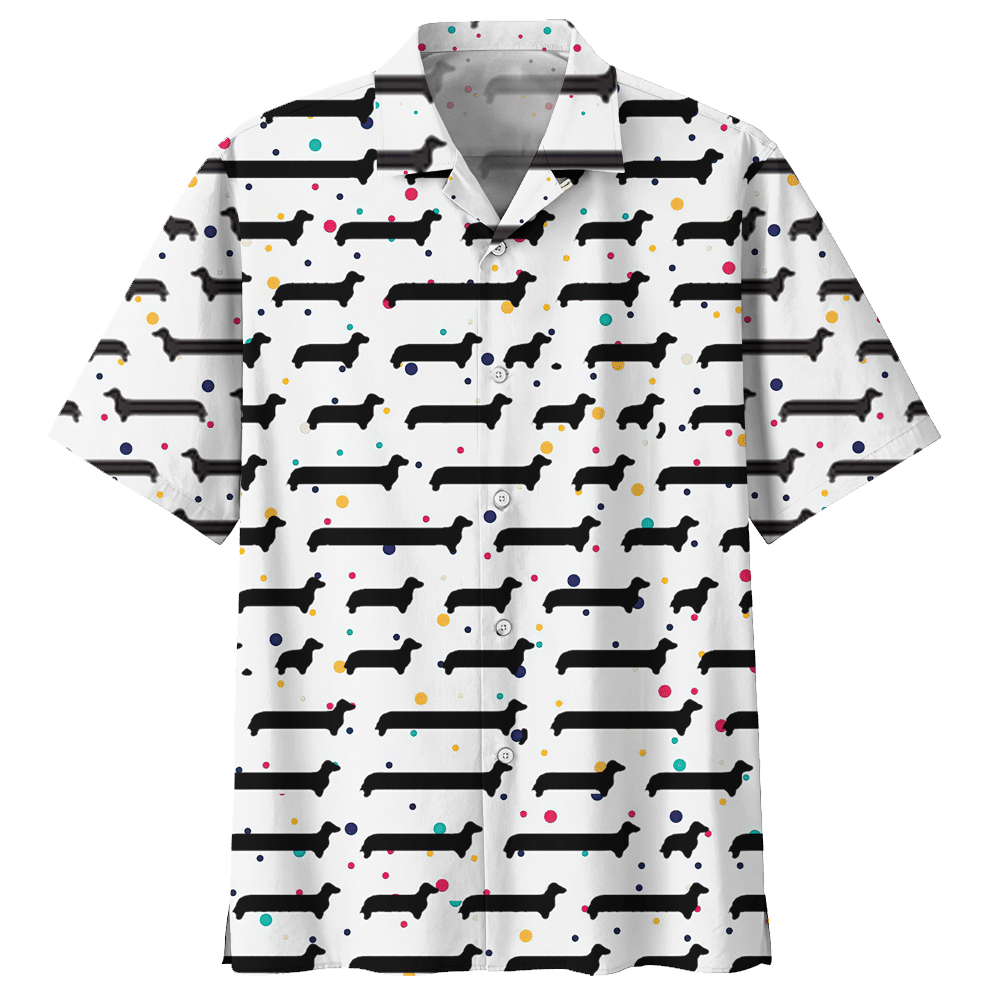 Dachshund White Nice Design Unisex Hawaii Shirt For Men And Women Ha7092