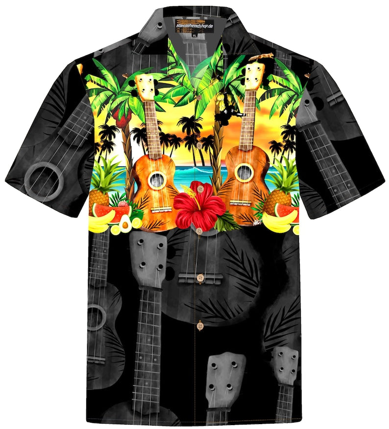 Hawaii Shirt For Men Bearch Gift Guitarist Ha110805