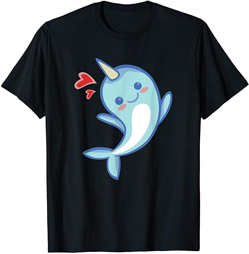 Cute Kawaii Love Narwhals, Kawaii Unicorn Whale Narwhal Gift T-Shirt