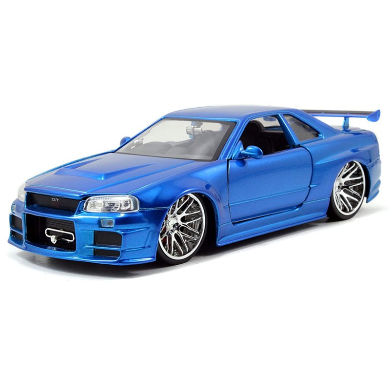 1:24 Nissan Skyline Ares GTR R34 Alloy Sports Car Model Diecasts Metal Toy Race Car Model Simulation Collection Childrens Gifts alx