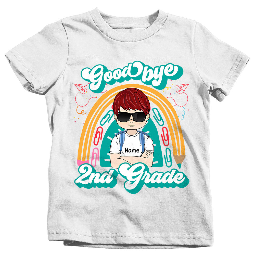 Personalized Goodbye 2Nd Grade, Graduation Shirt Gift For Kid Hg98 Phts