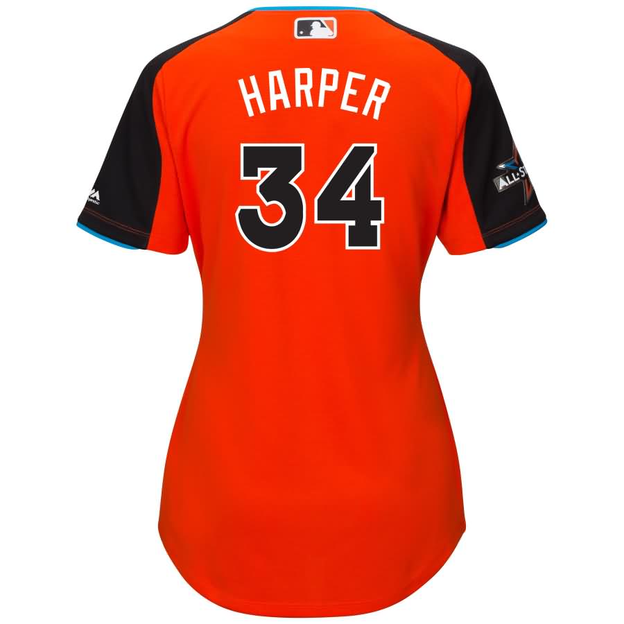 Bryce Harper National League Majestic Womens 2017 MLB All-star Game Home Run Derby Jersey – Orange