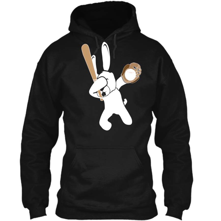 Dabbing Hip Hop Bunny Easter Shirt Dab Baseball Rabbit Dance Pullover Hoodie 8 oz