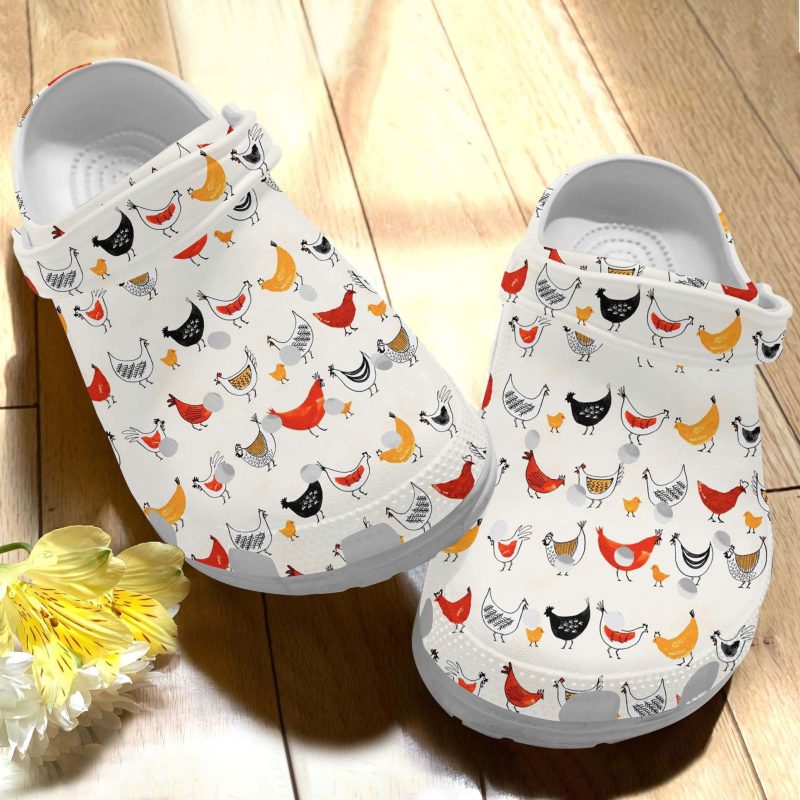 Chibi Chicken Croc Shoes For Birthday – Chicken Cute Dog Shoes Crocbland Clog Gifts For Niece Daughter Sister