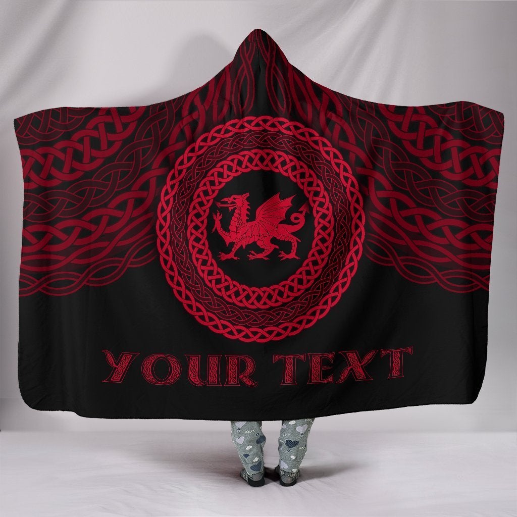 Wales Celtic Personalised Hooded Blanket Celtic Pride