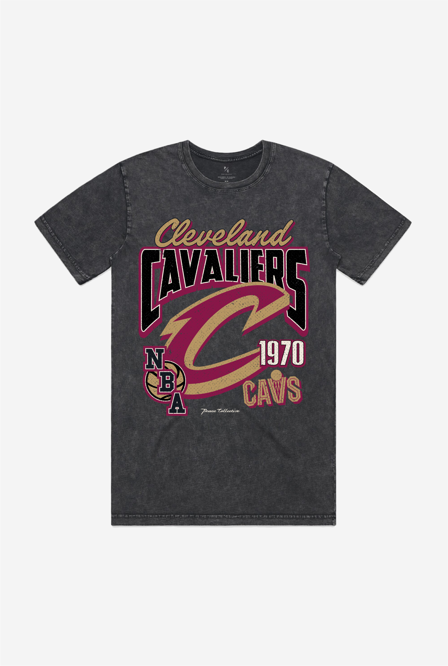 Cleveland Cavaliers Stonewash T-Shirt – Black