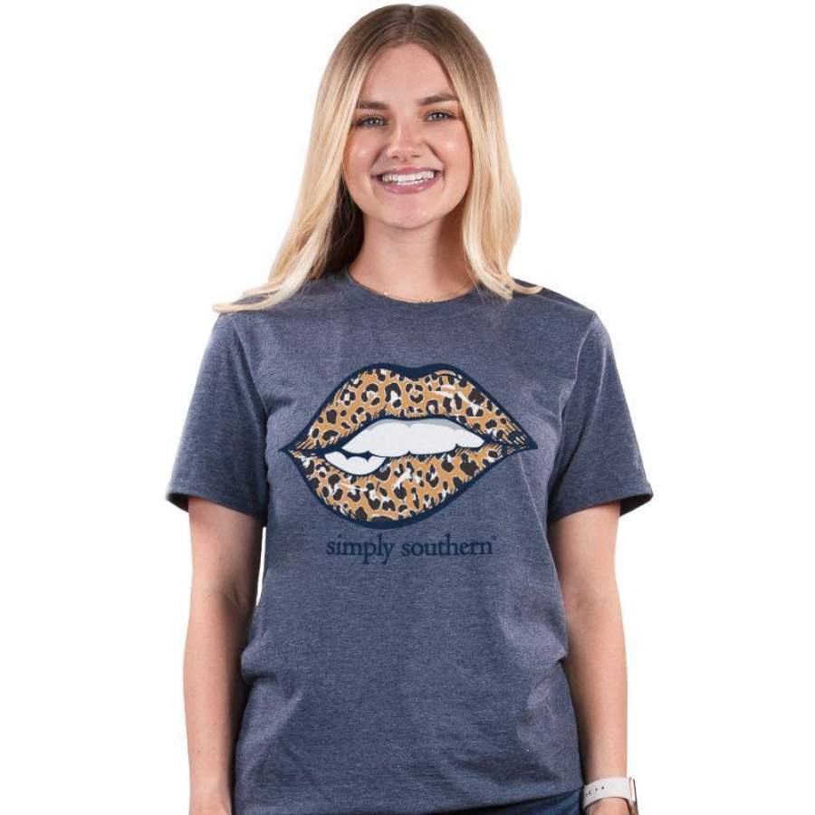 Simply Southern Vintage Collection Leopard Lips T-Shirt