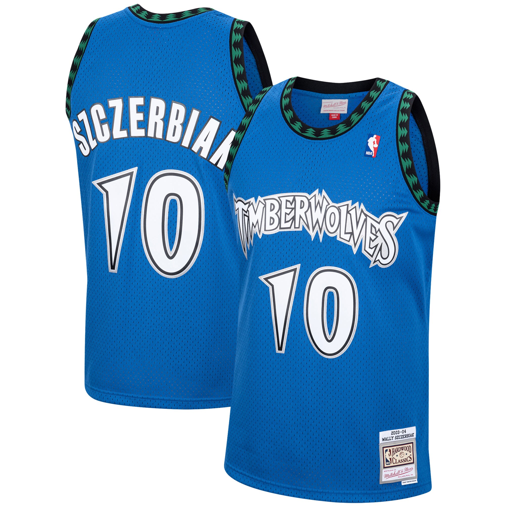 Wally Szczerbiak Minnesota Timberwolves Mitchell & Ness 2001/02 Hardwood Classics Swingman Jersey – Blue