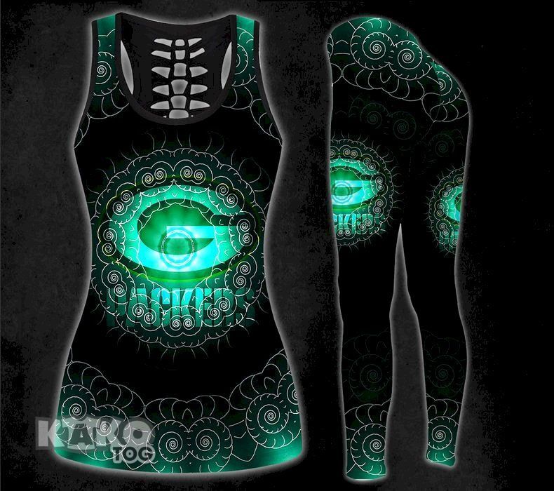 Womens Green Bay Packers Hippie Mandala Tank Top And Leggings Set