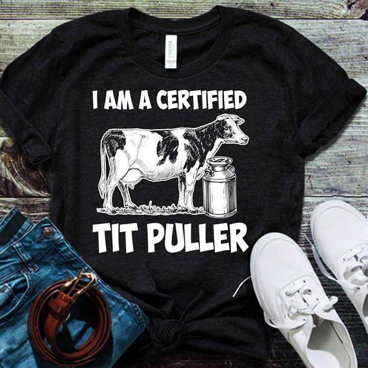 Cow I Am A Certified Tit Puller Standard Men T-shirt