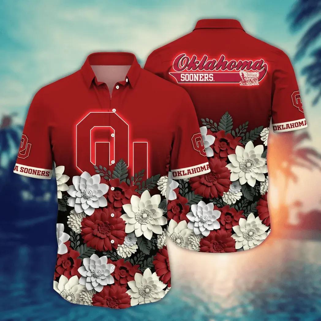 Oklahoma Sooners Ncaa Flower Aloha Hawaiian Shirt 12, Ncaa Hawaiian Shirt