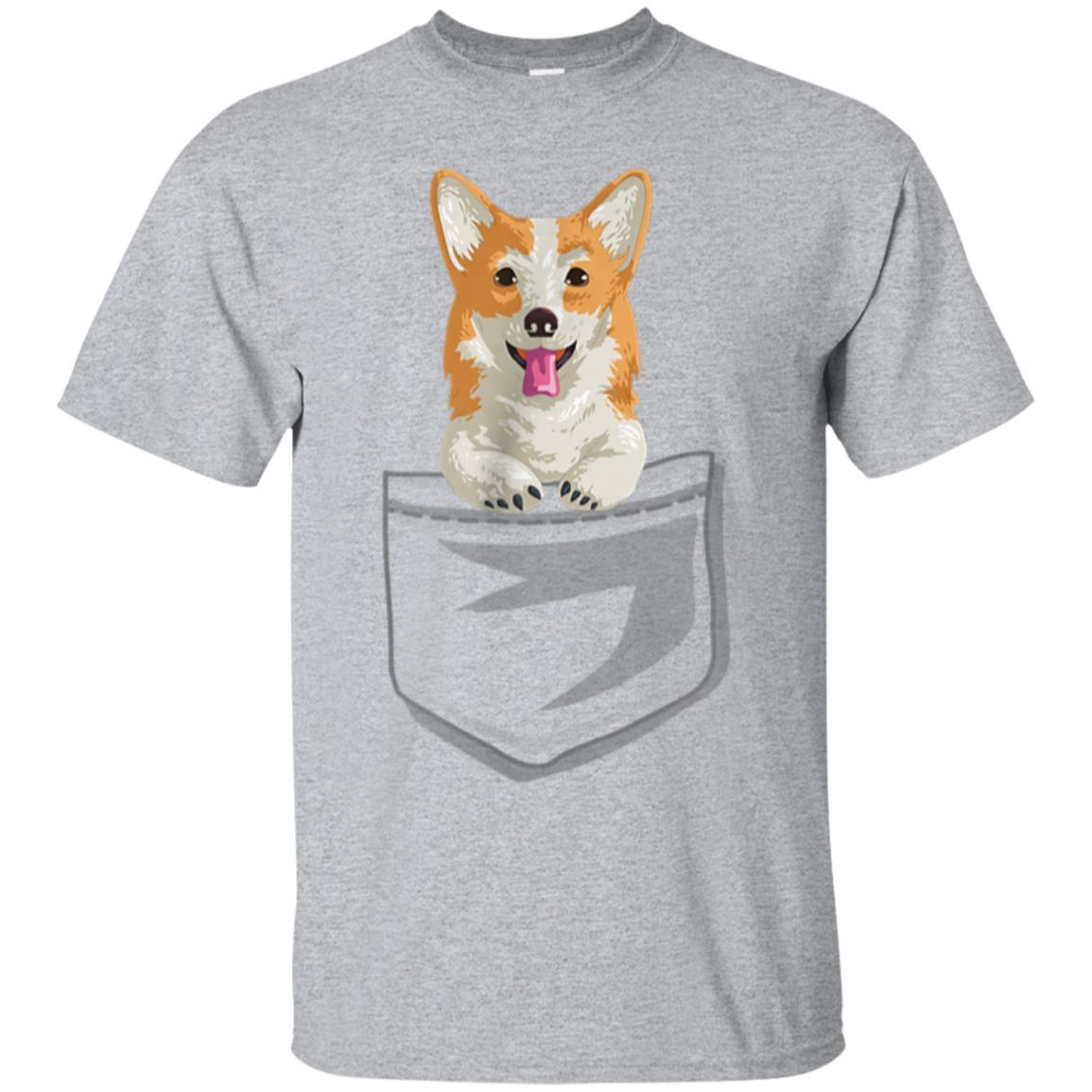 Cute Corgi In your Pocket T-Shirt Fun Puppy Gift Shirt