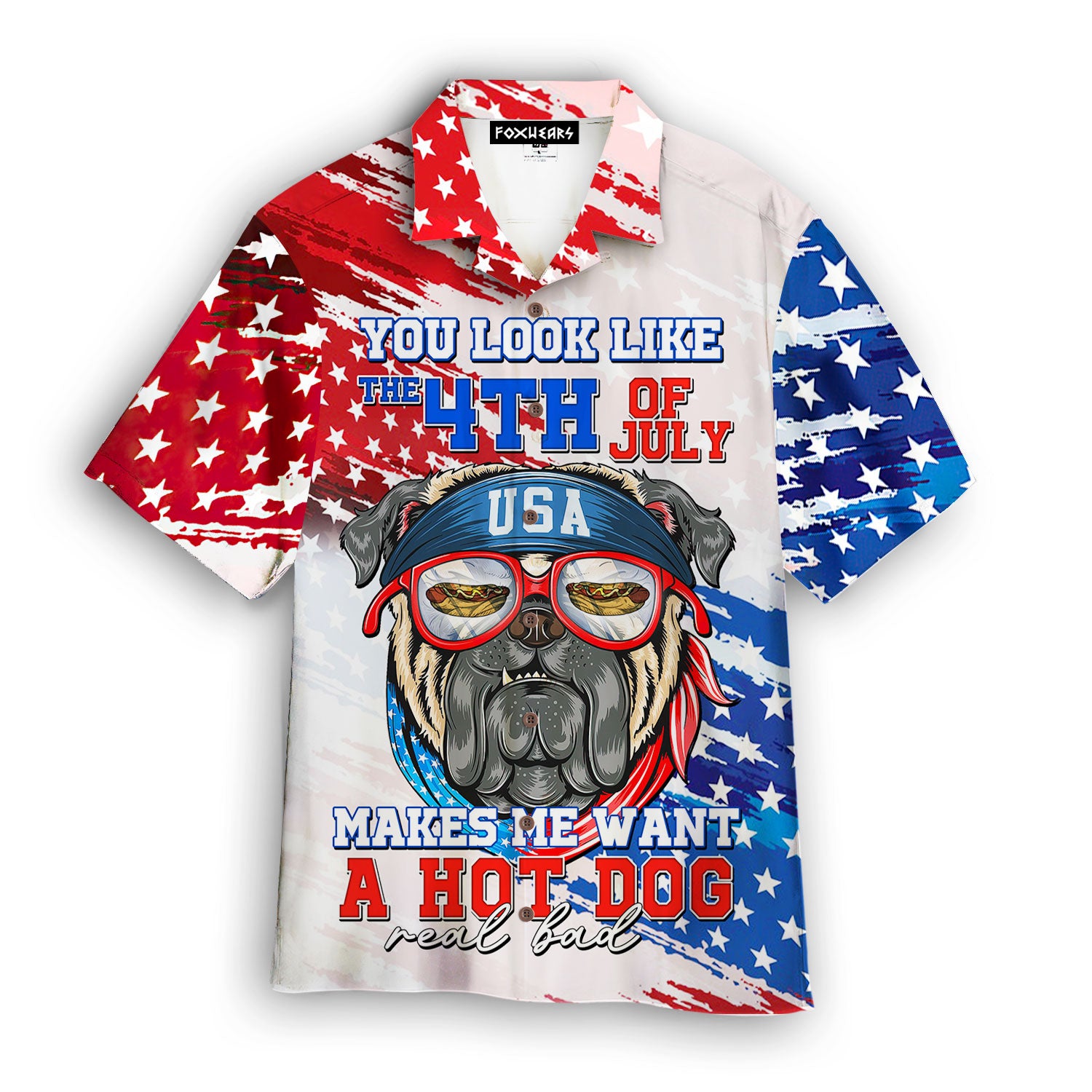 You Look Like The 4Th Of July Shirt Makes Me Want A Hot Dog Hawaiian Shirt  | For Men & Women | Wt8088