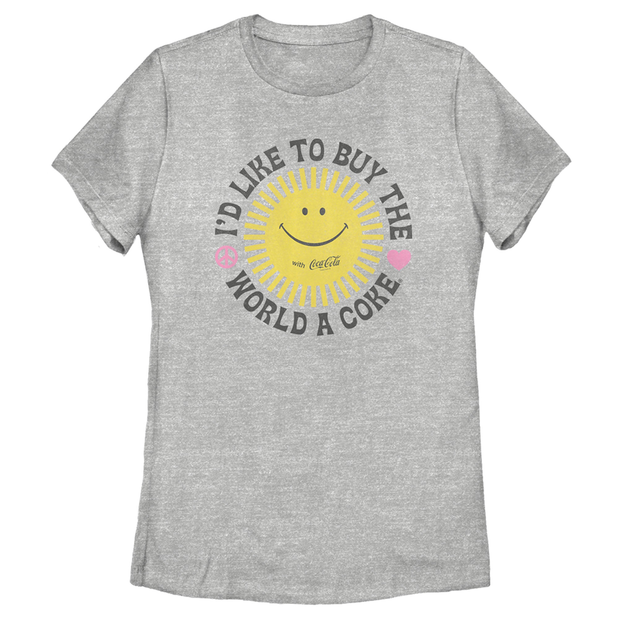 Coca Cola Women’S Unity Sunshine Logo  T-Shirt