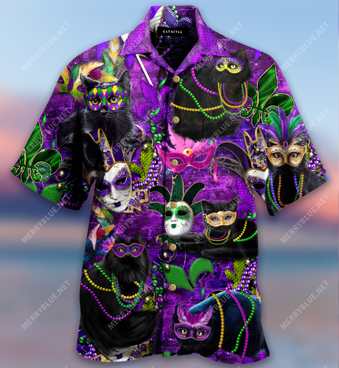 Cats Mardi Gras Carnival Hawaii Shirt Ha43122