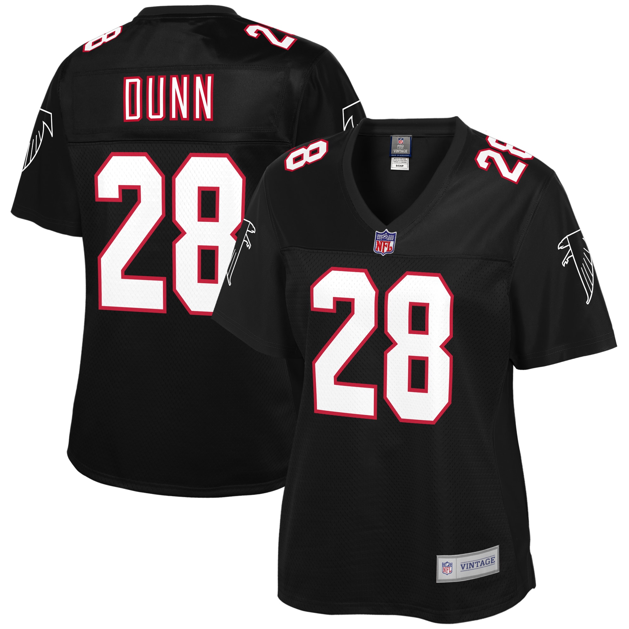 Warrick Dunn Atlanta Falcons NFL Pro Line Womens Retired Player Jersey – Black