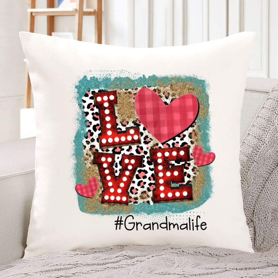 Valentine Love Shirt Grandma Heart Shirt Indoor Pillow