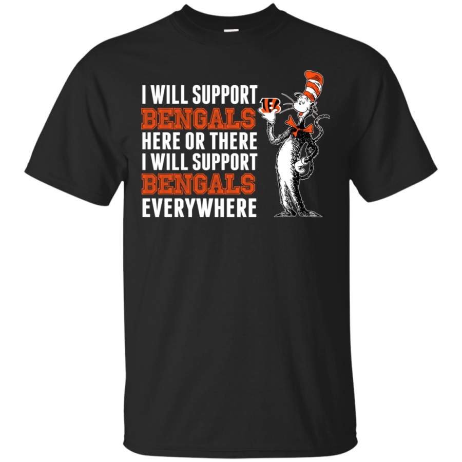 I Will Support Everywhere Cincinnati Bengals T Shirts