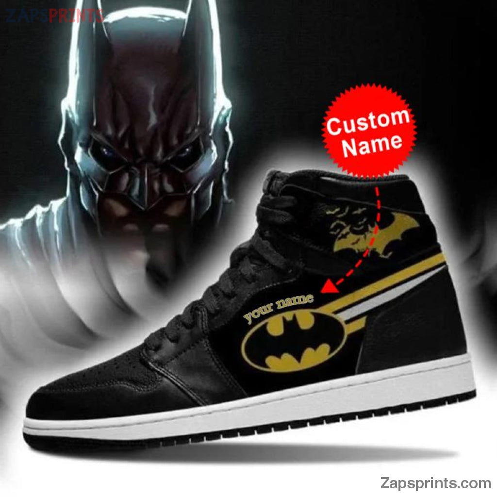 Batman Black Personalized Name Air Jd1 Sneakers Custom Shoes