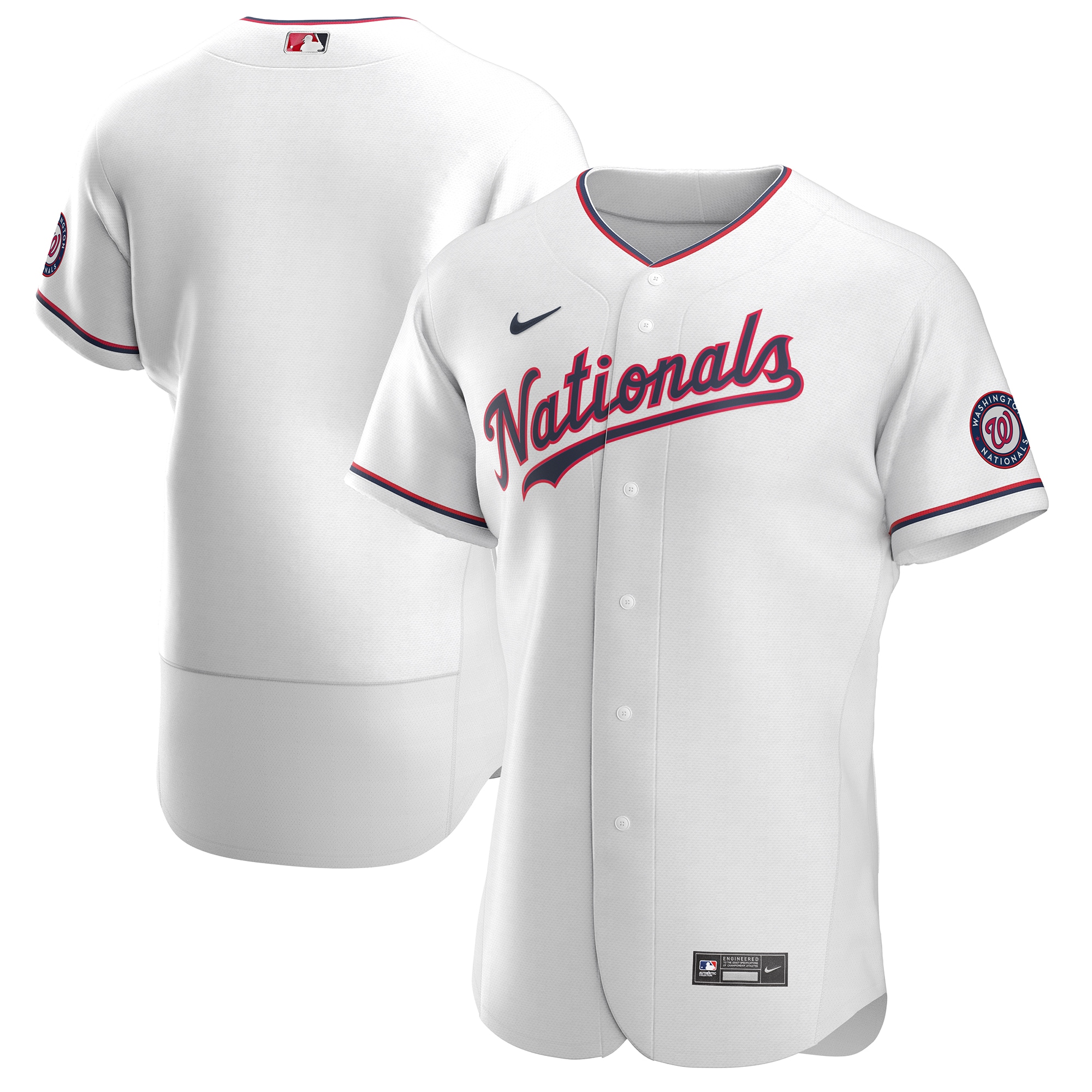 Washington Nationals Alternate Authentic Team Jersey – White