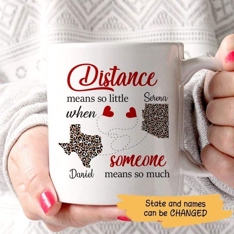 Always Together Long Distance Relationship Gift Couple Personalized Coffee Mug