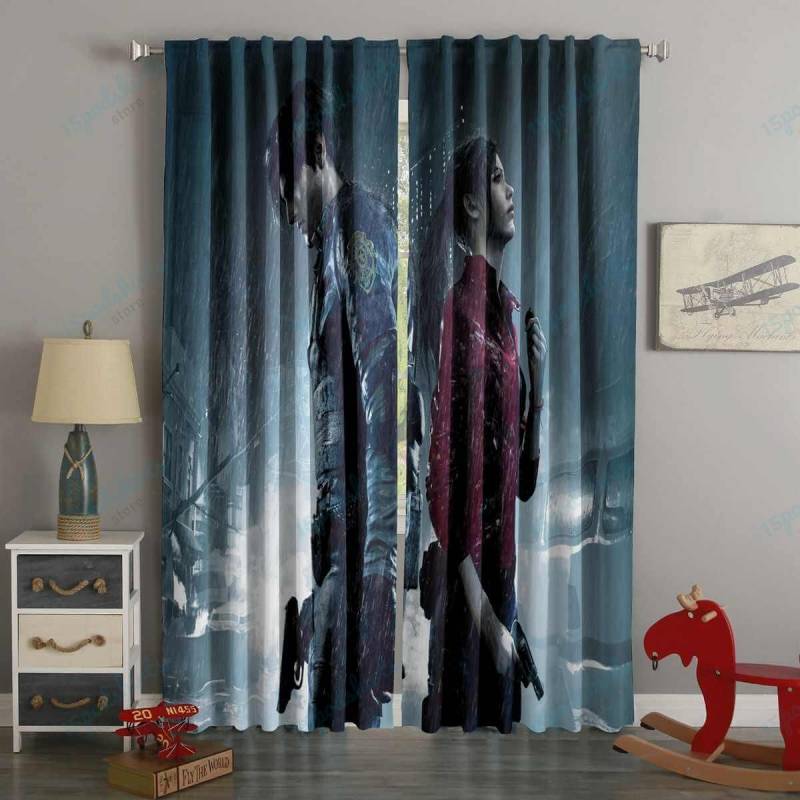 3D Printed Resident Evil 2 Style Custom Living Room Curtains