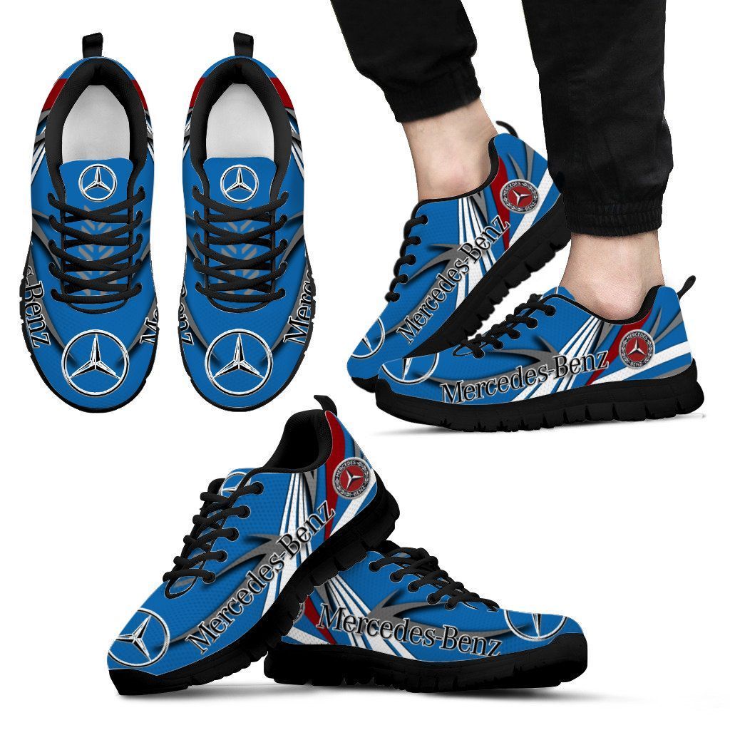 3D Printed Mercedes-Benz  Sneakers Ver 6 For Men & Women (Blue)