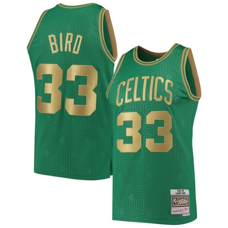 Boston Celtics Larry Bird #33 NBA Classic Teal Jersey